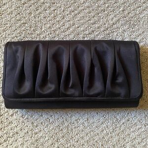 Vintage Black Satin Evening Bag